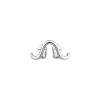 Gold Tooth Cap 5 PCS Gold Silver Color Glossy Wave Teeth Hip Hop Curve Zircon Tooth Caps For Teeth Mouth(Silver Glossy) view 1