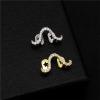 Gold Tooth Cap 5 PCS Gold Silver Color Glossy Wave Teeth Hip Hop Curve Zircon Tooth Caps For Teeth Mouth(Silver Glossy) view 4
