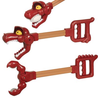 Duseu 2 PCS Dinosaur Grabber Toy, Dino Grabber Claw for Kids, 16.9'' Durable Plastic Dinosaur Claws Pickup Tool, Children Grabbers Interactive Dinosaur Toys