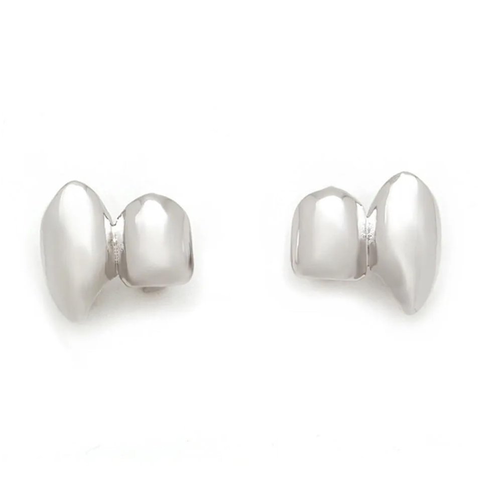 Gold Tooth Cap 10 PCS Double Glossy Hip-Hop Tooth Grills Halloween Gift Punk Jewelry Mouth Teeth For Teeth Mouth(Silver)