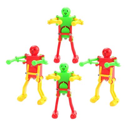FRCOLOR 4pcs Wind Up Dancing Robot for Adults Safe Smooth Clockwork Portable for Indoor Outdoor Play and Home Decoration Fun Educational Random Color