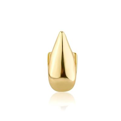 Gold Tooth Cap 4 PCS Fashion Vampire Fangs Teeth Hip Hop 14K Gold Plated Single Tooth Caps For Teeth Mouth(Gold Bottom)
