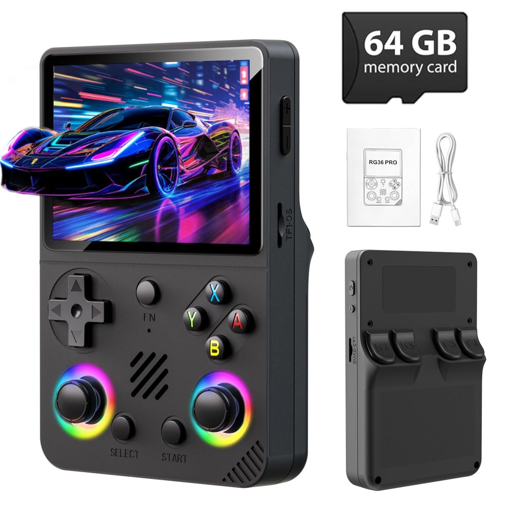 2026 New Retro Handheld Game Console, 35+ Emulator Portable Video Game Console, 40,000+ Classic Games, 4.0-inch IPS Screen,and Runs on an Open-Source Linux System.