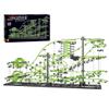 682 PCS Space Roller Coaster Marble Run 3rd Generation, STEM Building Coaster with Glow in The Dark Tracks for Adults, Model 233-3G view 4