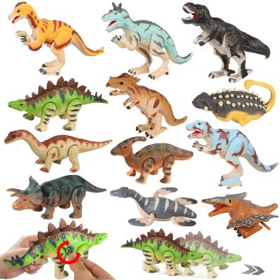 CIUGEO 12 PCS Wind Up Dinosaur Toys for Kids Ages 3 4 5 6 7 8, Bulk Windup Dinosaur Walking Swimming Jumping Flipping Clockwork Toys Stocking Stuffers for Kids Party Favors, Xmas Gifts