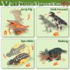 CIUGEO 12 PCS Wind Up Dinosaur Toys for Kids Ages 3 4 5 6 7 8, Bulk Windup Dinosaur Walking Swimming Jumping Flipping Clockwork Toys Stocking Stuffers for Kids Party Favors, Xmas Gifts view 2