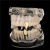 Gold Tooth Cap 4 PCS Fashion Vampire Fangs Teeth Hip Hop 14K Gold Plated Single Tooth Caps For Teeth Mouth(Silver Set) view 2
