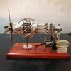 16-Cylinder Swash Plate Butane-Powered Stirling Engine Model  Quartz Glass Hot Cylinder Thermal Power Engine with Wooden Base and Metal Propeller, STEM Educational Collectible for Science Enthusiasts view 3
