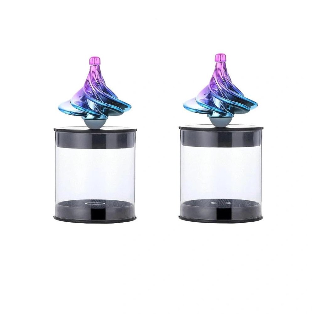 Magnetic Airflow Spinning Top  Wind-Powered Fidget Toy for Stress Relief & Focus  Aerodynamic Tornado Spinner with Magnetic Base  Unique Desk Toy for Adults and Kids  Perfect Office Gift