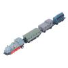 Aqur2020 Alloy Steam Train Model Toy, Vintage Design, Educational Tool, Pull-Back, Blue, 4 Pieces view 3