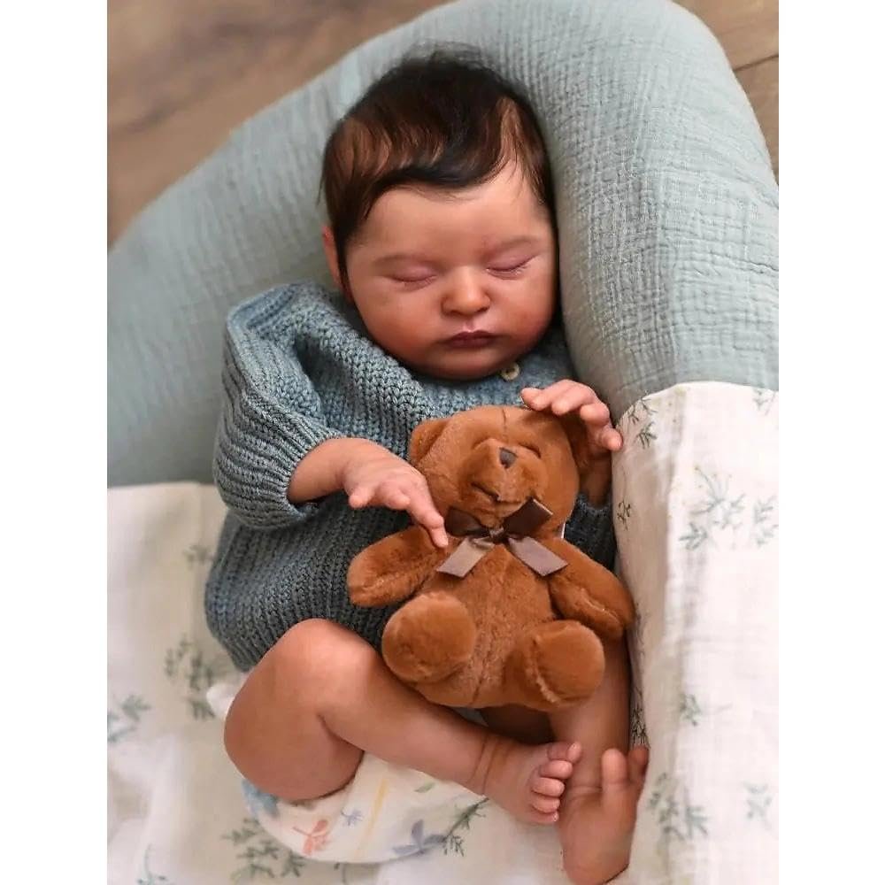 Anano 19 Inch Reborn Toddler Doll with Soft Body - Soft Silicone Realistic Baby Doll for Girls, Ideal Baby Reborn Dolls (Bebes De Silicona Reales)