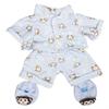 Blue Monkey Jammies with Slippers fit 14-18 Inch Plush Bear Outfit Soft Pajama Set for Stuffed Animals view 1