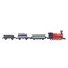 Aqur2020 Alloy Steam Train Model Toy, Vintage Design, Educational, Pull-Back, Red, 4 Pieces view 2