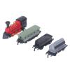 Aqur2020 Alloy Steam Train Model Toy, Vintage Design, Educational, Pull-Back, Red, 4 Pieces view 4