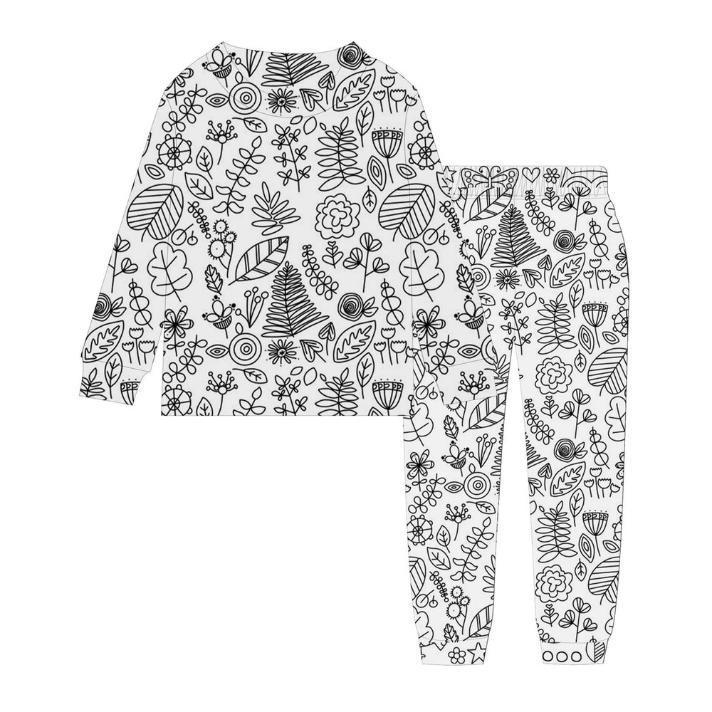 Christmas Outfits,Happy Years 2 Piece Color Your Own You Can Color Set Markers Cute DIY Hand Painted 91 C-White