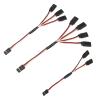 BHUPWZE Servo Extension Cable 150mm/200mm Long, Suitable for Model Cars/Ships/Aircraft, 1 Trailer, 2/1, 3/1, 4 Y-Lines(200mm 1 to 4) view 1