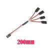 BHUPWZE Servo Extension Cable 150mm/200mm Long, Suitable for Model Cars/Ships/Aircraft, 1 Trailer, 2/1, 3/1, 4 Y-Lines(200mm 1 to 4) view 2
