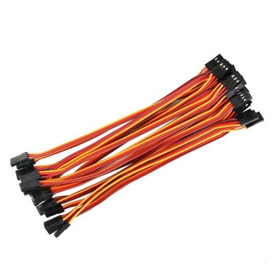 BHUPWZE 10Pcs/lot 3 Pin Servo Extension Cable Female to Male Wire Connector JR for RC Car Airplanes Remote Control Cords(50cm)