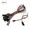 BHUPWZE 10pc 100mm 150mm 200mm 300mm 500mm 600mm 1000mm RC Servo Extension Cord Cable Wire Lead JR(10pc 300mm) view 2