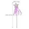 OFFSCH 4pcs Magical Fairy Wands Craft for Dress-up Parties Birthdays Creative Play Accessories in Purple Blue Gold Pink view 2