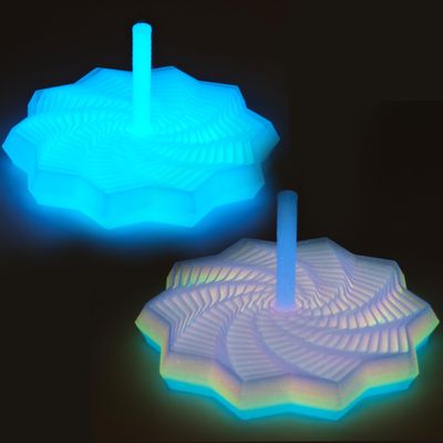 2 Pcs 3D Printed Expanded Sensory Fidget Star, Colorful Fractal Fidget Hexagon with Handles Whirling Spiral Design Star Shaped Toys for Stress Relief