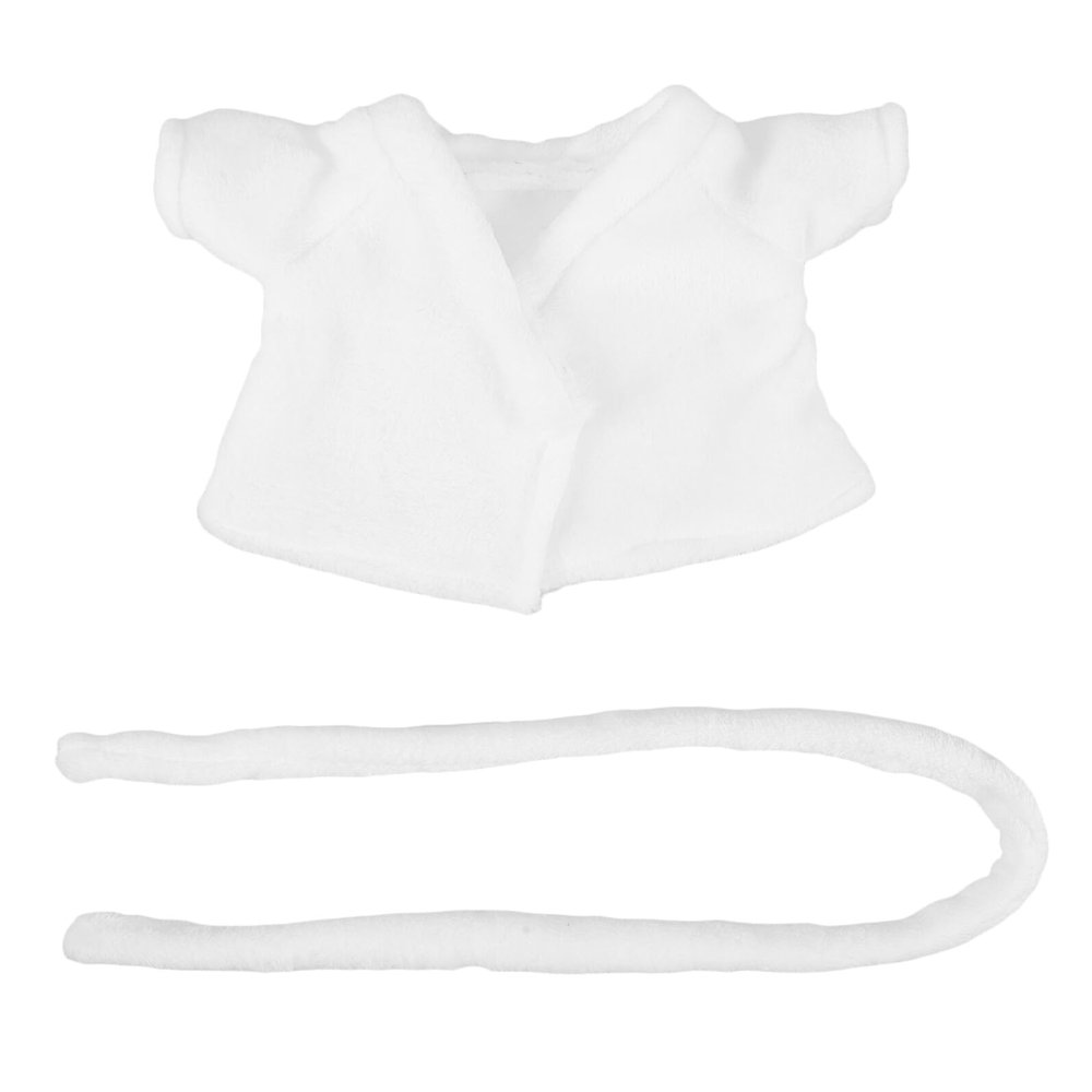 PHENOFICE Soft Cotton Stuffed Animal Clothes for Rag Doll Bear Comfortable Plush Robe Set for Dollhouse Bathroom Accessories Cute Costume for Plushies Sleepwear Outfit for Play and Rest