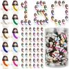 180 Pcs Little Jesus Figures Rubber Mini Jesus Figurines in Bulk Tiny Baby Jesus Loves You Figures With Bottle for Hide and Seek Easter Egg Fillers Egg Hunt Party Favors Gifts (10 Color*180) view 1