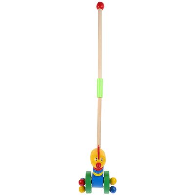 JOINPAYA Wooden Push Cart with Animal Motif for Leg Muscle Training Safe Material Leaning Walk Support for Boys and Gift for Birthday and Christmas