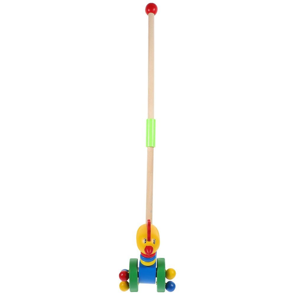 JOINPAYA Wooden Push Cart with Animal Motif for Leg Muscle Training Safe Material Leaning Walk Support for Boys and Gift for Birthday and Christmas
