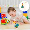JOINPAYA Wooden Push Cart with Animal Motif for Leg Muscle Training Safe Material Leaning Walk Support for Boys and Gift for Birthday and Christmas view 4