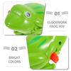 Gogogmee 3pcs Plastic Clockwork Spring Frog for Wind-up Jumping Frogs in Bright Green Tactile Skill Development Fun view 3