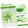 Abaodam 5pcs PVC Simulation Cucumber Slices Lifelike Vegetable Models for Food Photography Props Home Kitchen Restaurant Decoration Artificial Fruit view 3