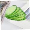 Abaodam 5pcs PVC Simulation Cucumber Slices Lifelike Vegetable Models for Food Photography Props Home Kitchen Restaurant Decoration Artificial Fruit view 4