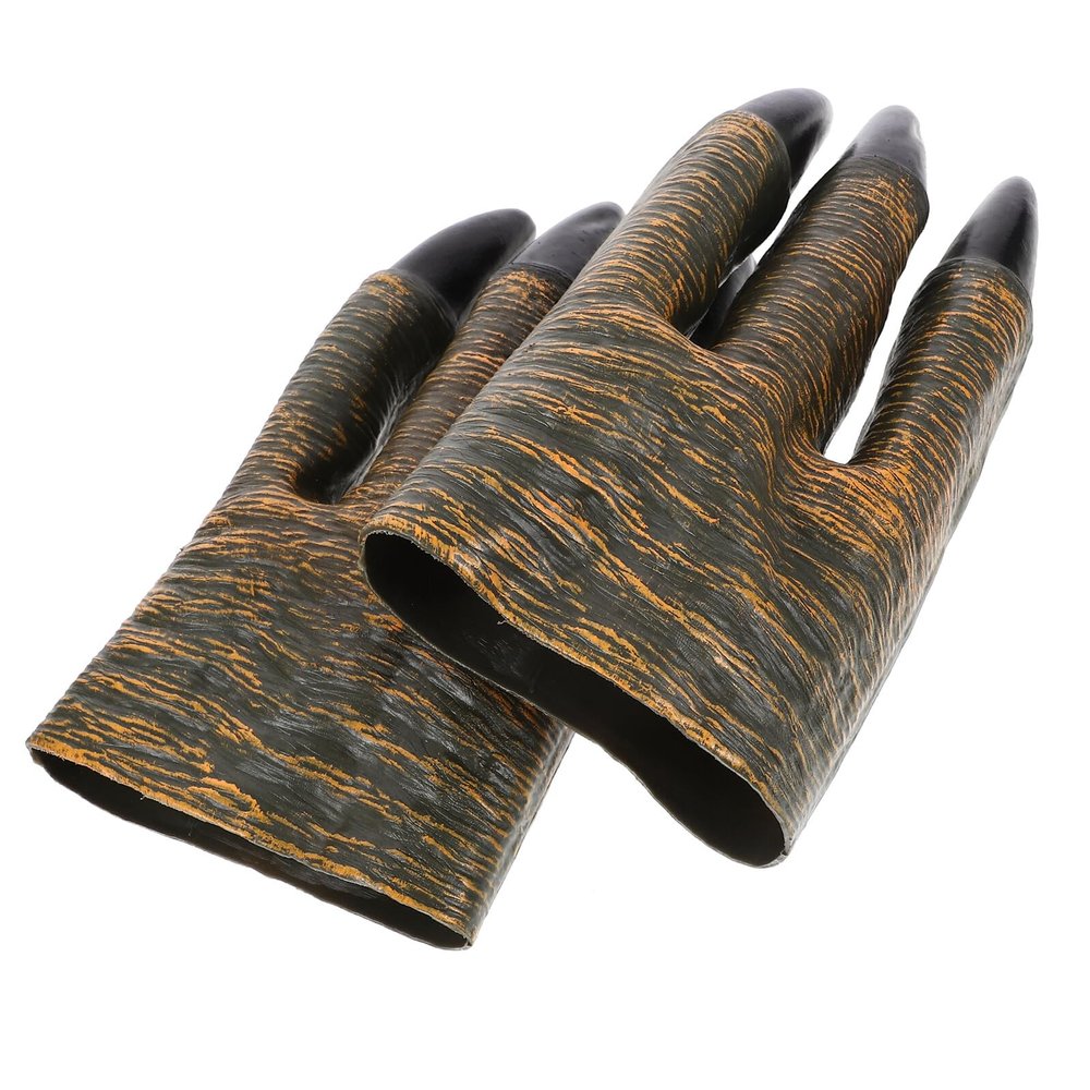 HEANUJJ 2pcs Realistic Dinosaur Claw Gloves Soft Cosplay for Party Interactive Hand Puppets Educational Performance Props