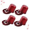 Abaodam 4 Sets Thicken Anti-Cheating Dice Box with Broken-Resistant Dice Cups and Pearl Color Dices for Ktv Bar Game Entertainment view 3