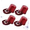 Abaodam 4 Sets Thicken Anti-Cheating Dice Box with Broken-Resistant Dice Cups and Pearl Color Dices for Ktv Bar Game Entertainment view 4