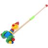 BESPORTBLE Wooden Cartoon Animal Push Walker for Learning to Walk with Swinging Hands Educational Walker for Boys and Gift for Shower and Birthday view 1