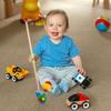 BESPORTBLE Wooden Cartoon Animal Push Walker for Learning to Walk with Swinging Hands Educational Walker for Boys and Gift for Shower and Birthday view 4