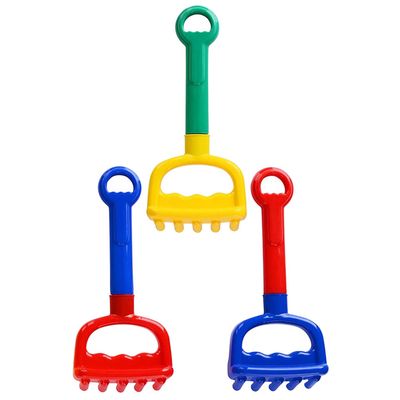 3pcs Beach Sand Rake Plastic Lightweight Portable Sand Tools for Boys Outdoor Play Fun at Beach Park Backyard