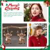 Christmas Earrings Cartoon Deer Drop Dangle Earrings for Women Exquisite Acrylic Animal Earrings Xmas Holiday Costume Jewelry Fashion Accessories (Cartoon Deer) view 4