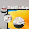 6 Pieces 3D Craft Figurine Computer Decor Easy to Install Gifts Ornaments Creative for Bedroom TV Decoration view 2