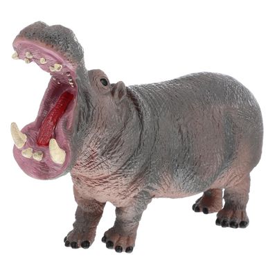 Abaodam Vinyl Hippo Figurine Realistic Animal Model for Educational Play and Imaginative Learning Fall-Resistant Simulation Animal Figure for Boys