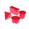 BESPORTBLE 4pcs Beach Set Crimson Sand Molds Bucket Sand Tools Creative Pyramid Castle Sandbox Playset for Boys and Outdoor Fun and Imagination Building view 1