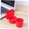 BESPORTBLE 4pcs Beach Set Crimson Sand Molds Bucket Sand Tools Creative Pyramid Castle Sandbox Playset for Boys and Outdoor Fun and Imagination Building view 4