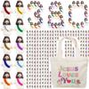 380 Pcs Little Jesus Figures Rubber Mini Jesus Figurines in Bulk Tiny Baby Jesus Loves You Figures With Canvas Bag for Hide and Seek Easter Egg Fillers Egg Hunt Party Favors Gifts (10 Color*380) view 1
