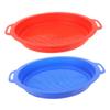 Abaodam 2pcs Portable Sand Sifters Lightweight Plastic Mesh Sand Strainers for Beach Play Outdoor Enjoyment Blue and Red view 1