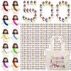 500 Pcs Little Jesus Figures Rubber Mini Jesus Figurines in Bulk Tiny Baby Jesus Loves You Figures With Canvas Bag for Hide and Seek Easter Egg Fillers Egg Hunt Party Favors Gifts (10 Color*500) view 1