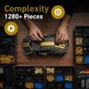AoreSpty 1:14 Scale Black & Gold RC Supercar Kit - 1280+ Bricks, Remote & App Control, STEM Learning, Ultimate Gift for Car Enthusiasts view 2