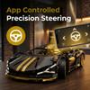AoreSpty 1:14 Scale Black & Gold RC Supercar Kit - 1280+ Bricks, Remote & App Control, STEM Learning, Ultimate Gift for Car Enthusiasts view 3