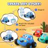 Air Dry Clay Kit for Kids - Pull Back Car Making, 3 Boxes Modeling Clay with Sculpting Tools, Base, Backing Board, Tutorial, Ultra Light & Soft, Non-Toxic & Safe, Creative DIY Arts and Crafts Toys view 2
